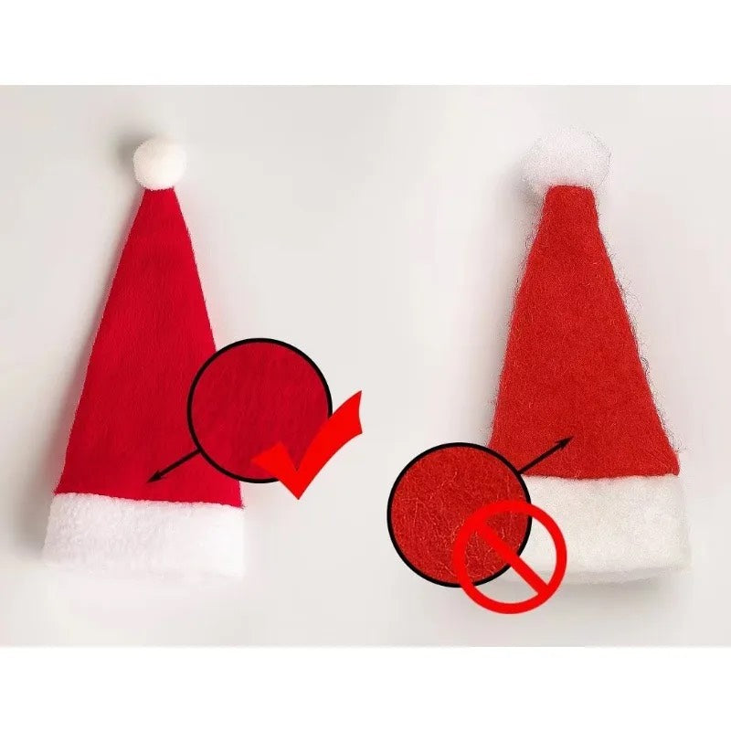 Merry Christmas 2024 Christmas Tableware Bag Holder Christmas Hat Fork Knife Cutlery Bag Christmas Decorations for Home (10 pcs)